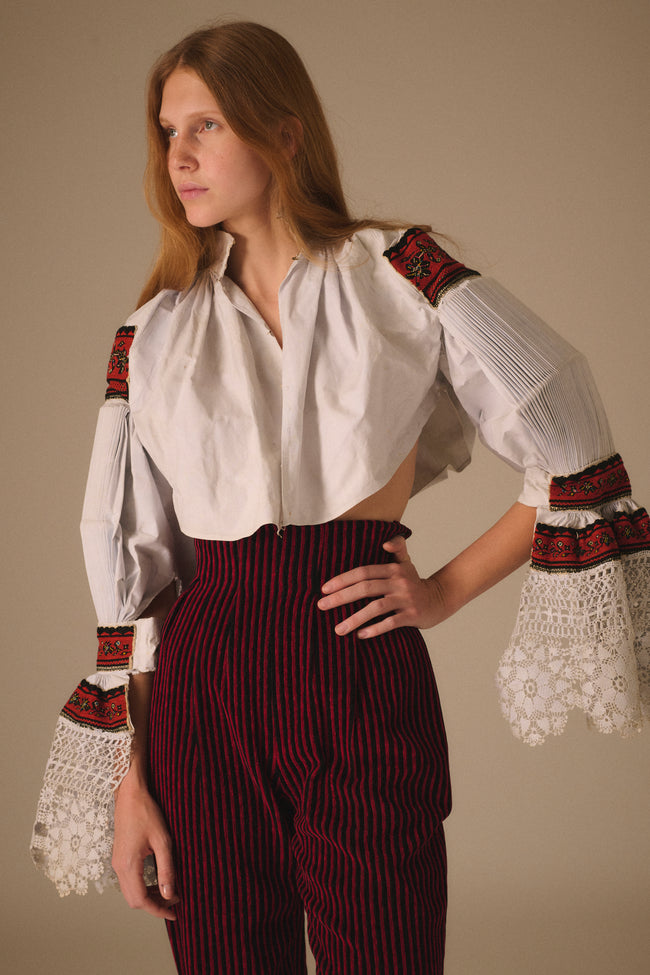 Accordion Sleeve Folk Tunic - Desert Vintage