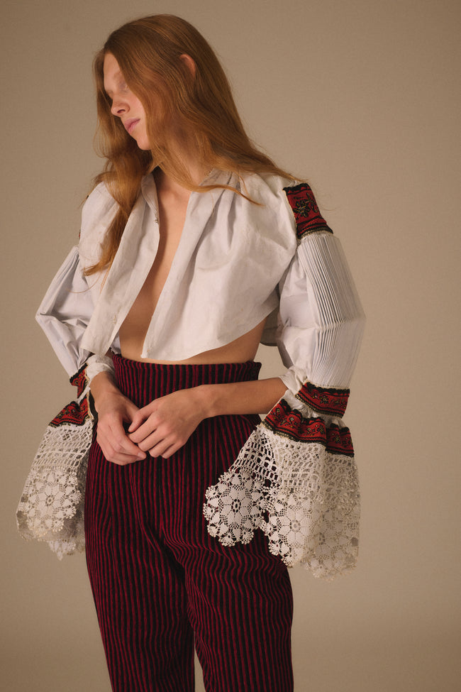 Accordion Sleeve Folk Tunic - Desert Vintage