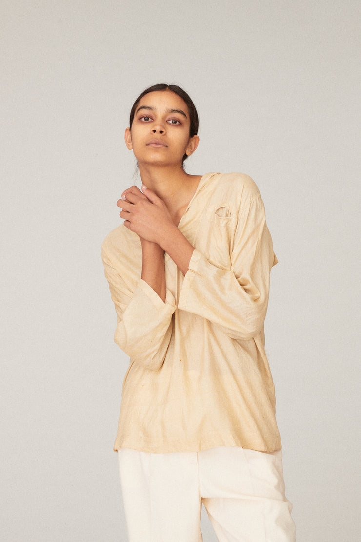 Pongee Silk Sailor Top - Desert Vintage