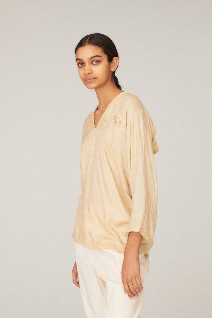 Pongee Silk Sailor Top - Desert Vintage
