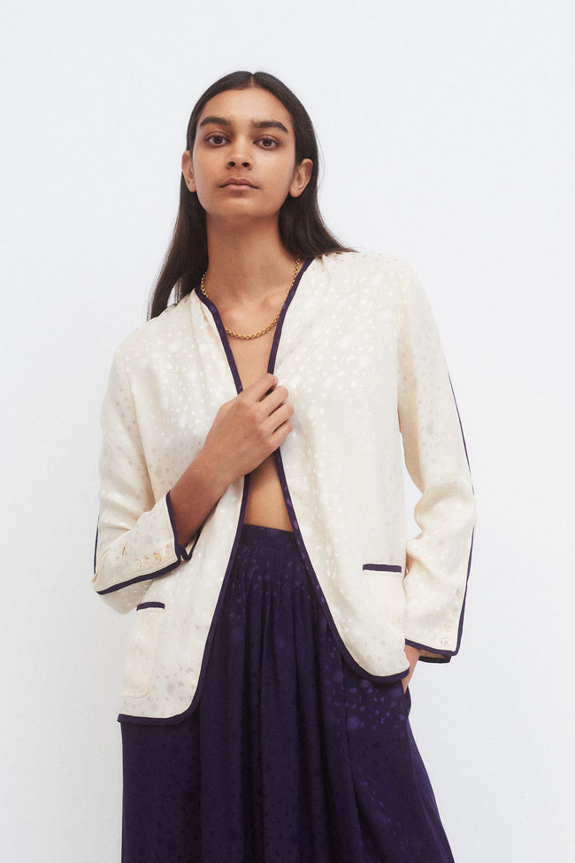 Beene Silk Intarsia Ensemble - Desert Vintage