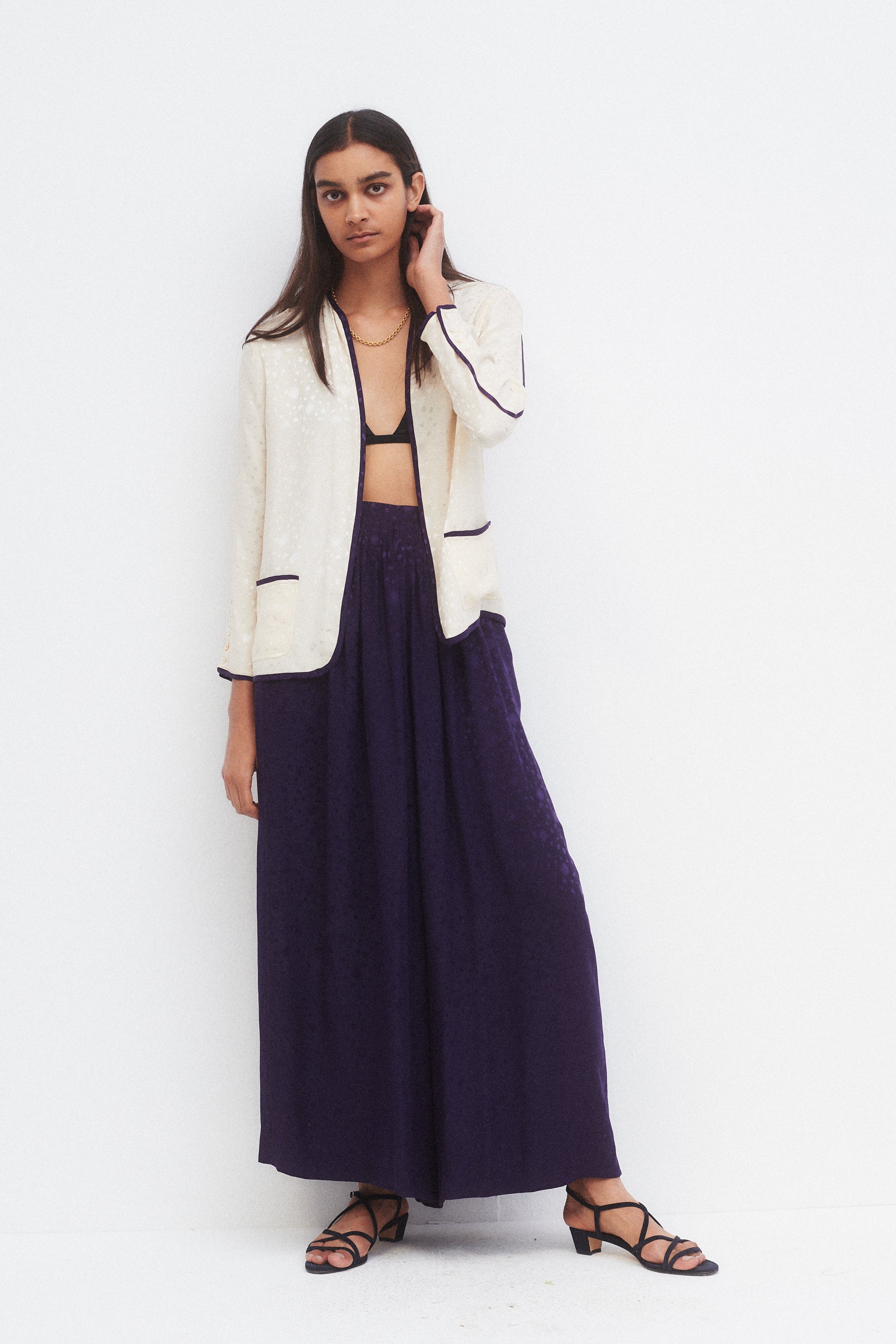 Beene Silk Intarsia Ensemble - Desert Vintage