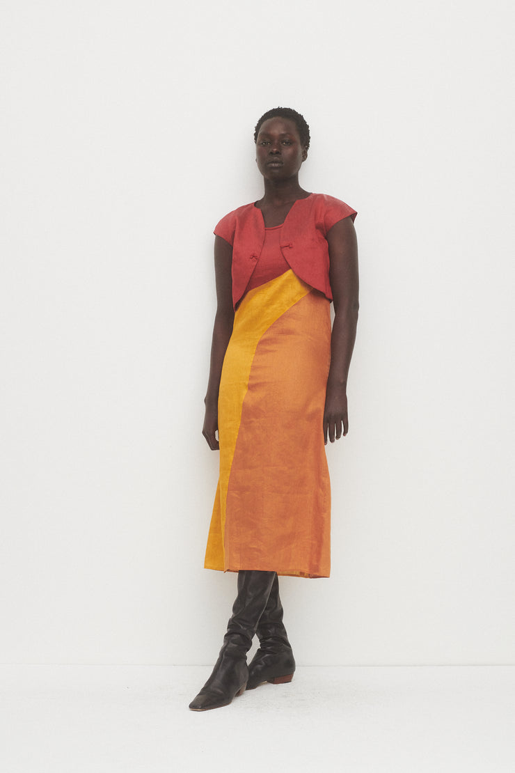 Norma Kamali Linen Ensemble - Desert Vintage