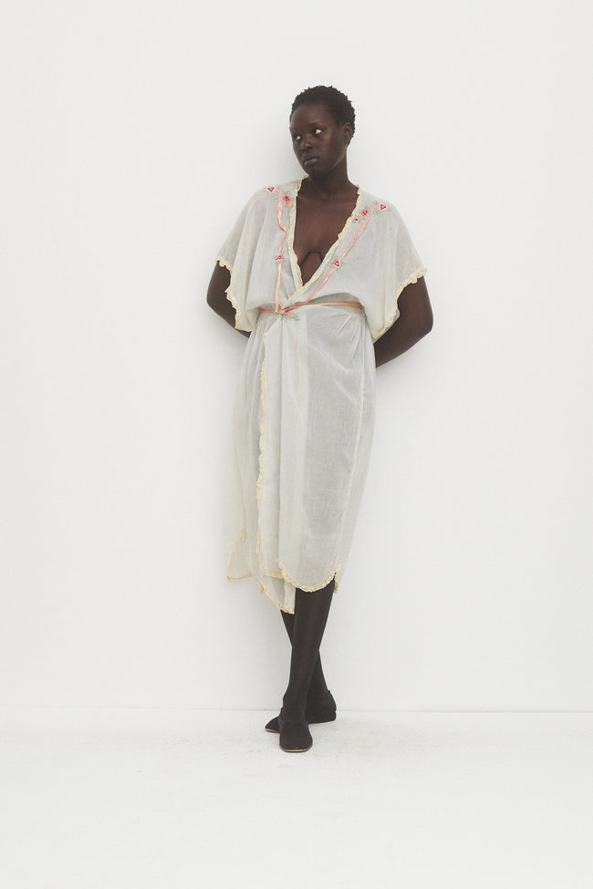 Floral Embroidered Robe - Desert Vintage