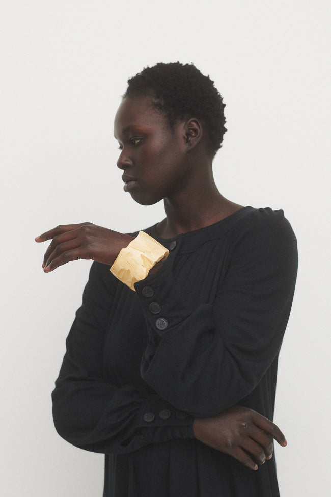 Signed Carved Bone Bangle - Desert Vintage