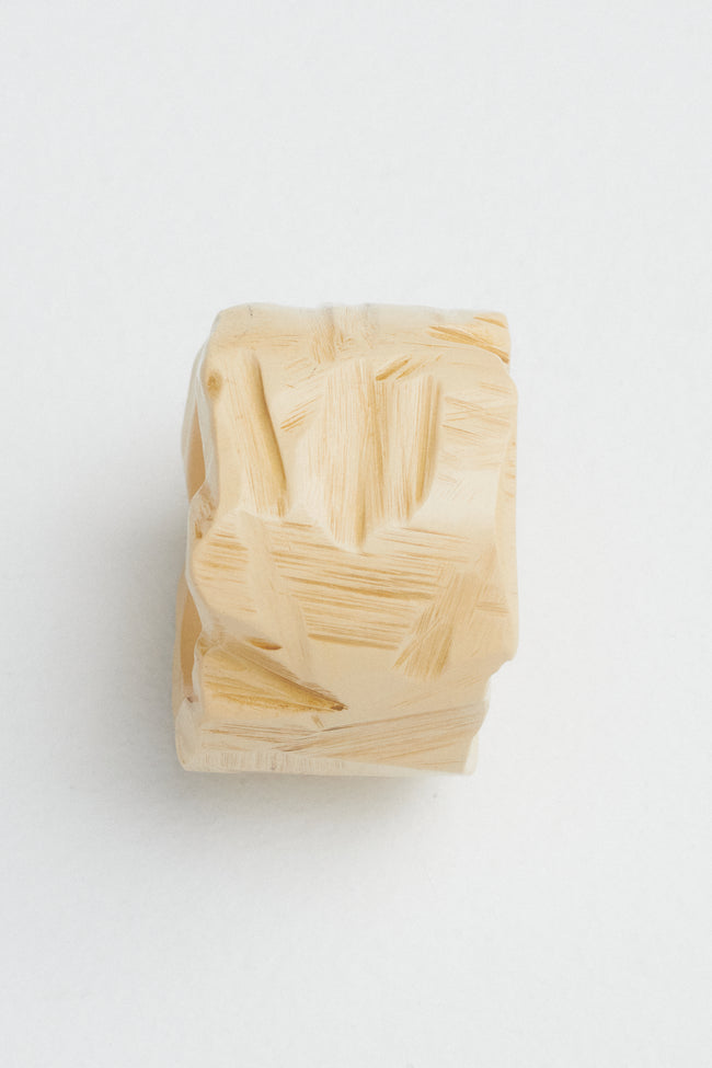 Signed Carved Bone Bangle - Desert Vintage