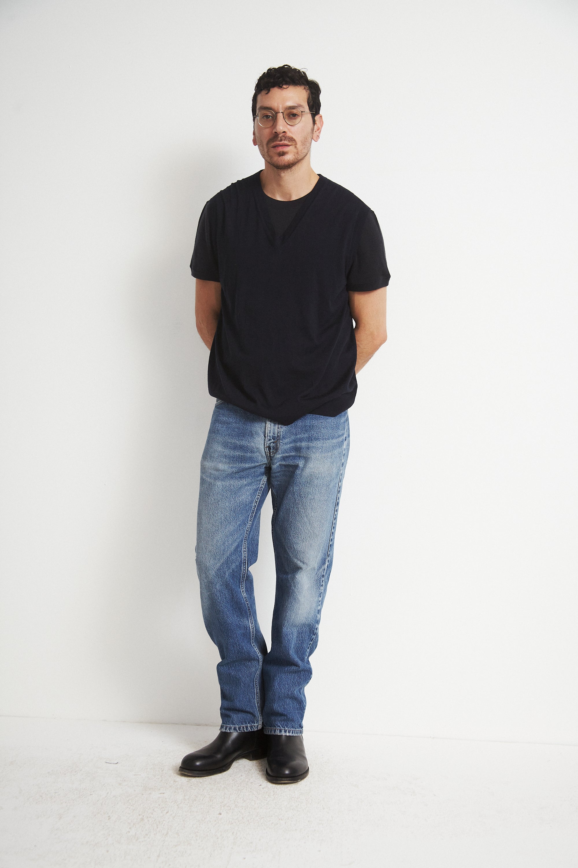 The Row Wool Navy Vest - Desert Vintage