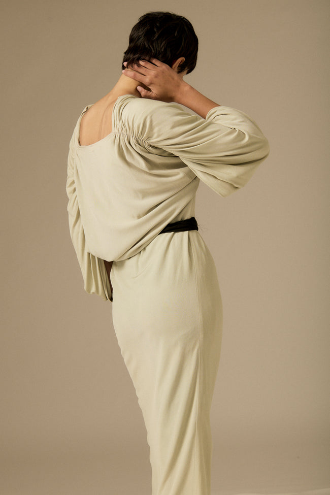 1970s Halston Celadon Dress - Desert Vintage