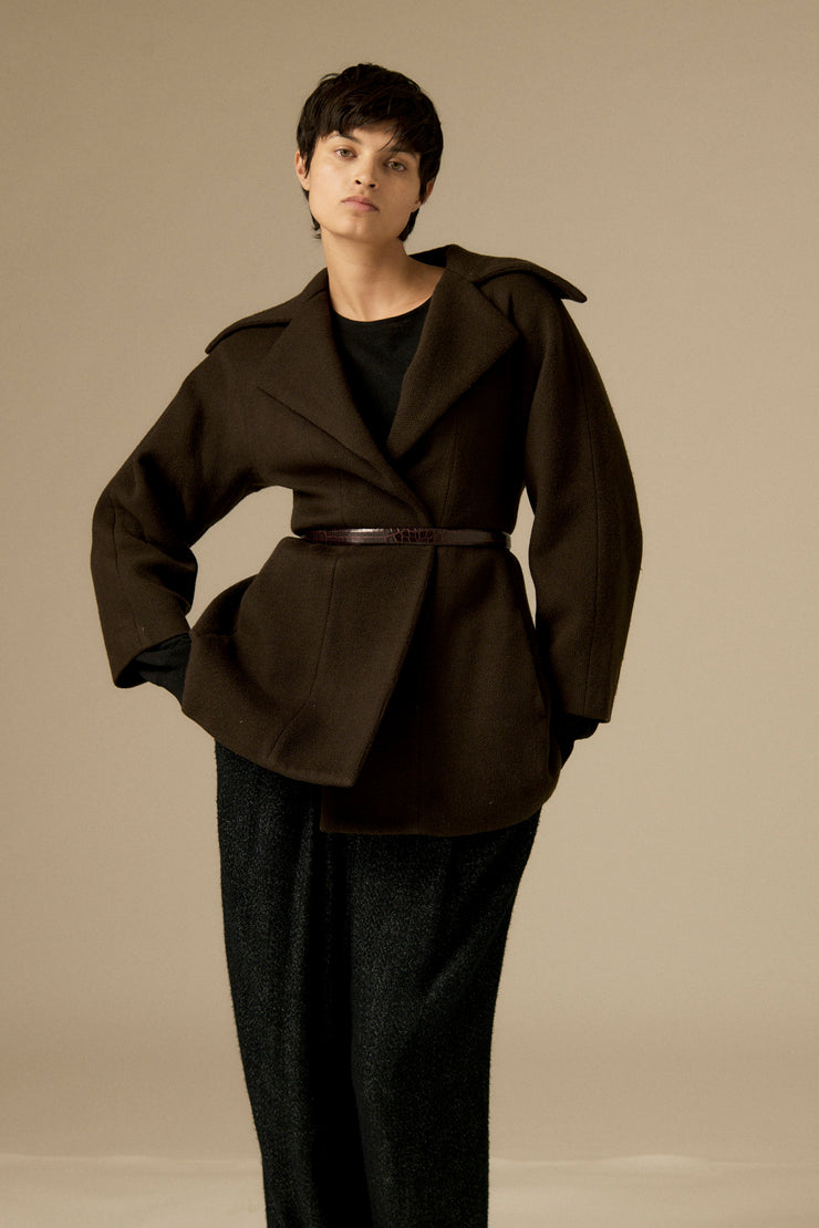 1990s Yohji Yamamoto Brown Wool Coat - Desert Vintage