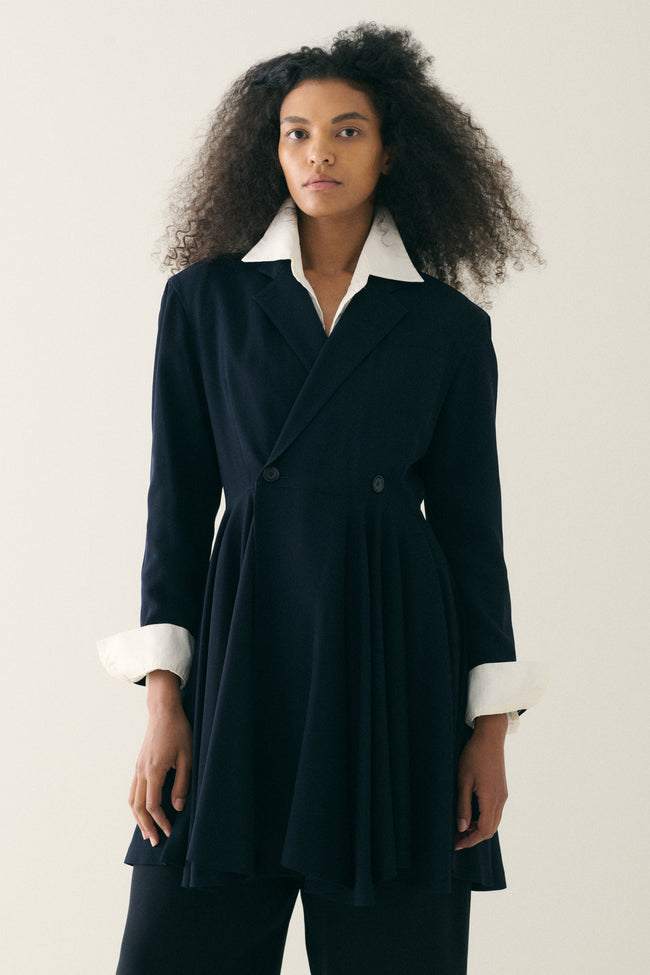 1990s Yohji Yamamoto Navy Swing Blazer - Desert Vintage