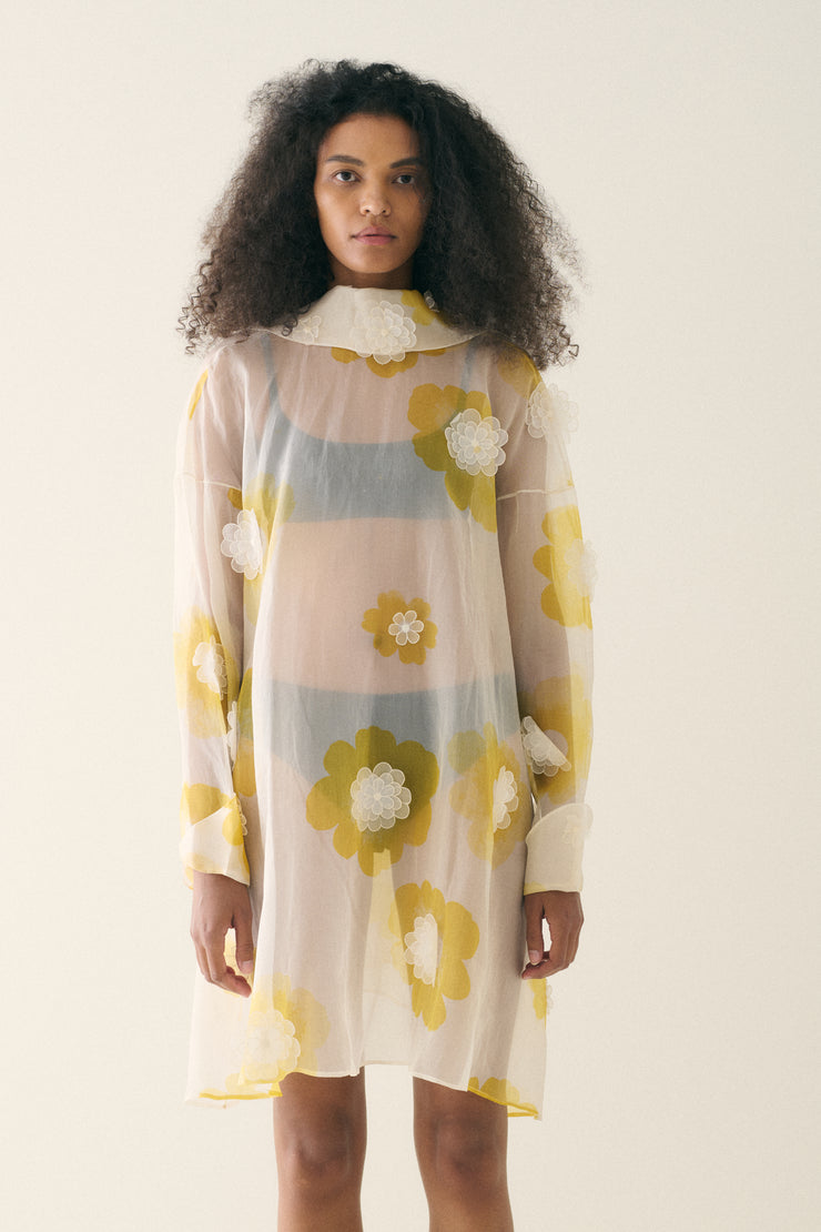 Gianfranco Ferré Silk Flower Tunic - Desert Vintage