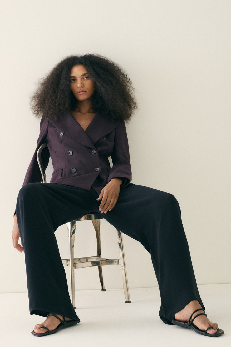 1990s Maison Margiela Aubergine Coat - Desert Vintage