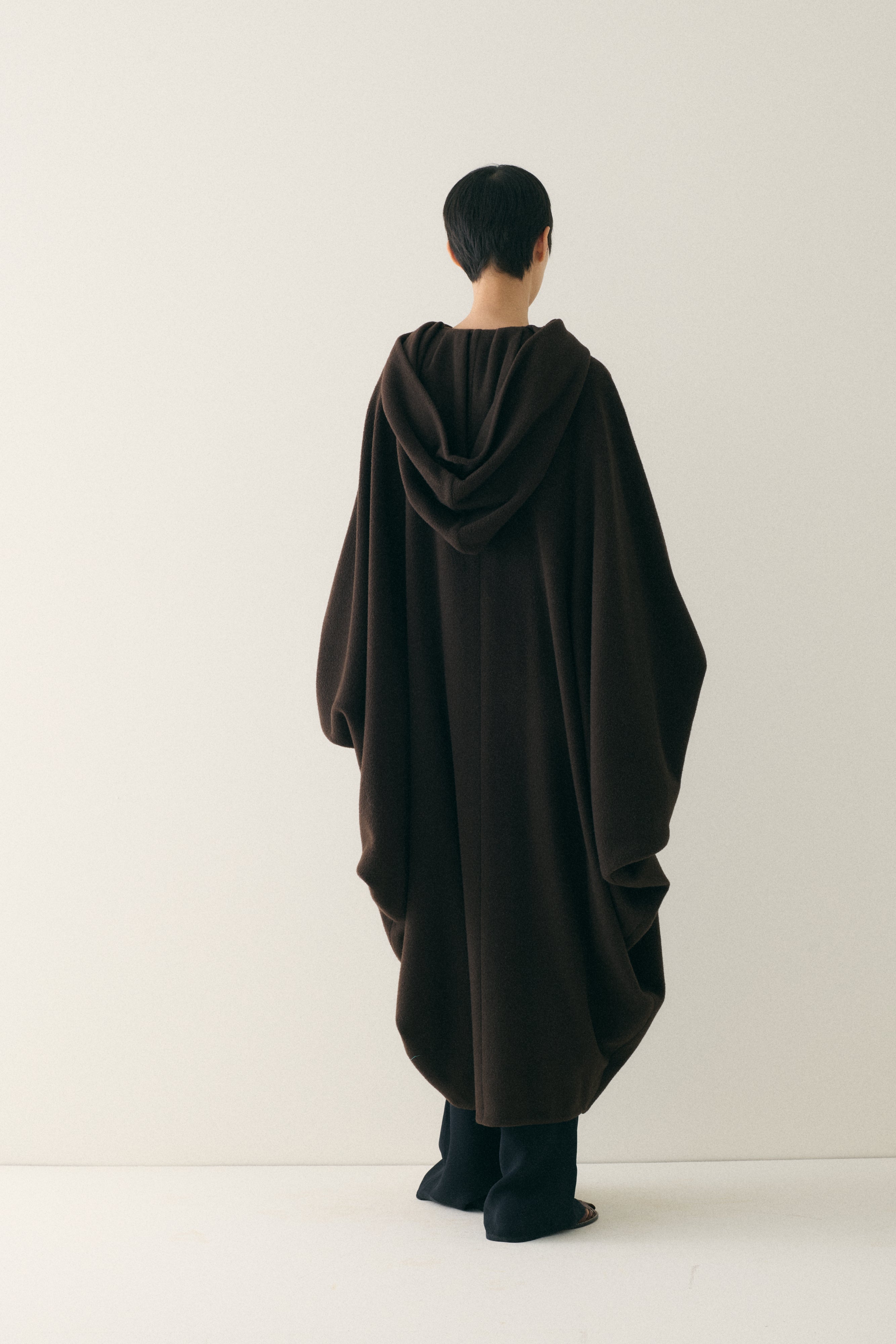 Cashmere Brown Hooded Coat - Desert Vintage
