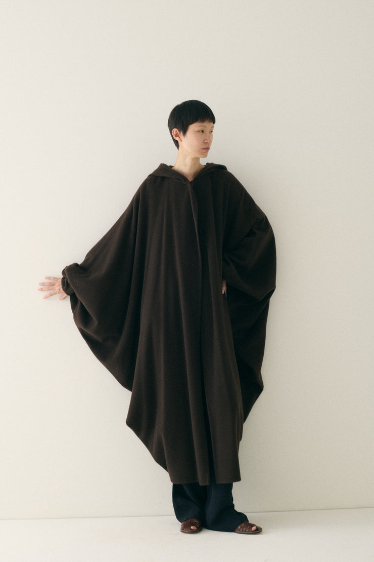 Cashmere Brown Hooded Coat - Desert Vintage
