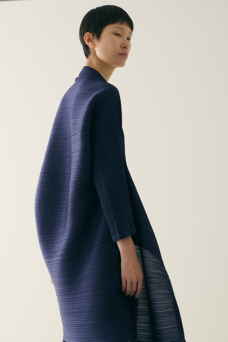 Issey Miyake Ink Blue Plisse Blouse - Desert Vintage