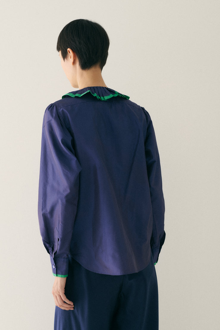 Kenzo Silk Ruffle Blouse - Desert Vintage