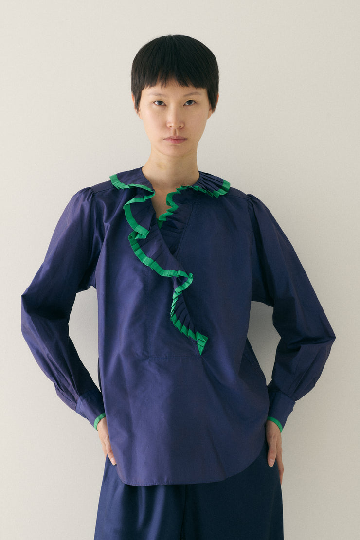 Kenzo Silk Ruffle Blouse - Desert Vintage
