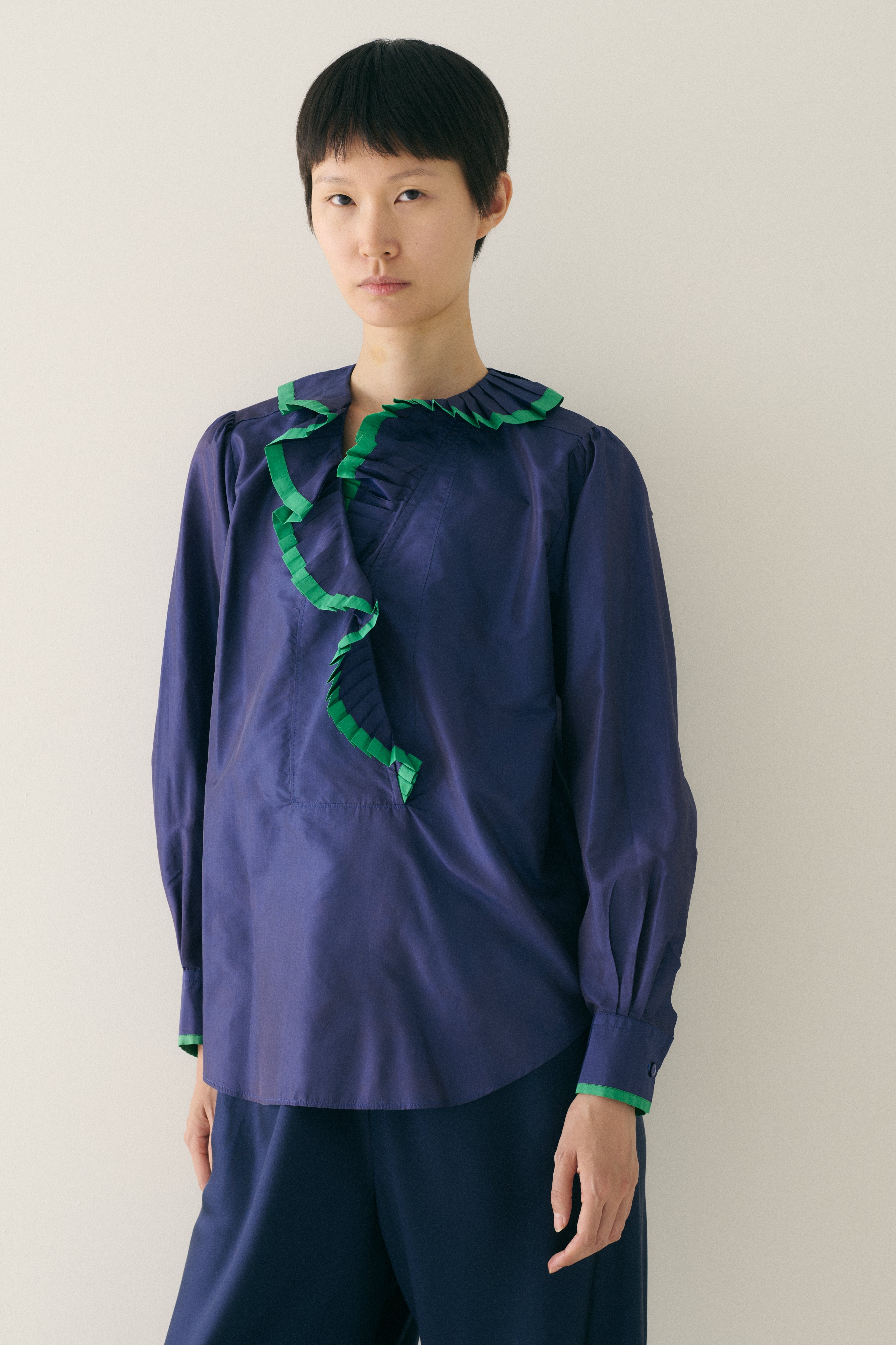 Kenzo Silk Ruffle Blouse - Desert Vintage