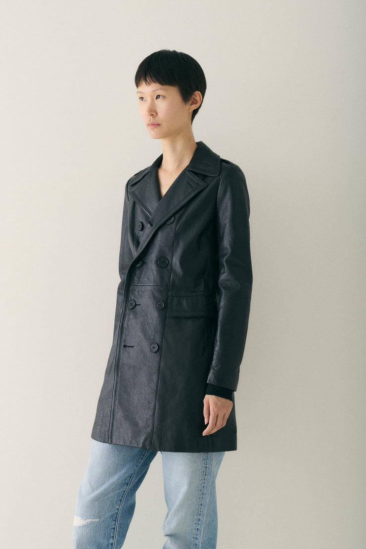 Saint Laurent Leather Coat - Desert Vintage