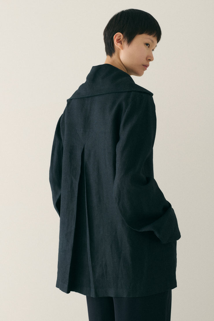 Black Cotton Coat - Desert Vintage