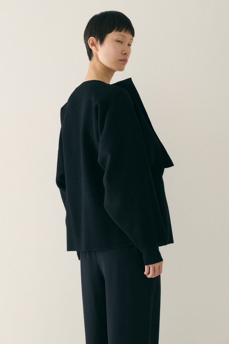 Black Wool Coat - Desert Vintage