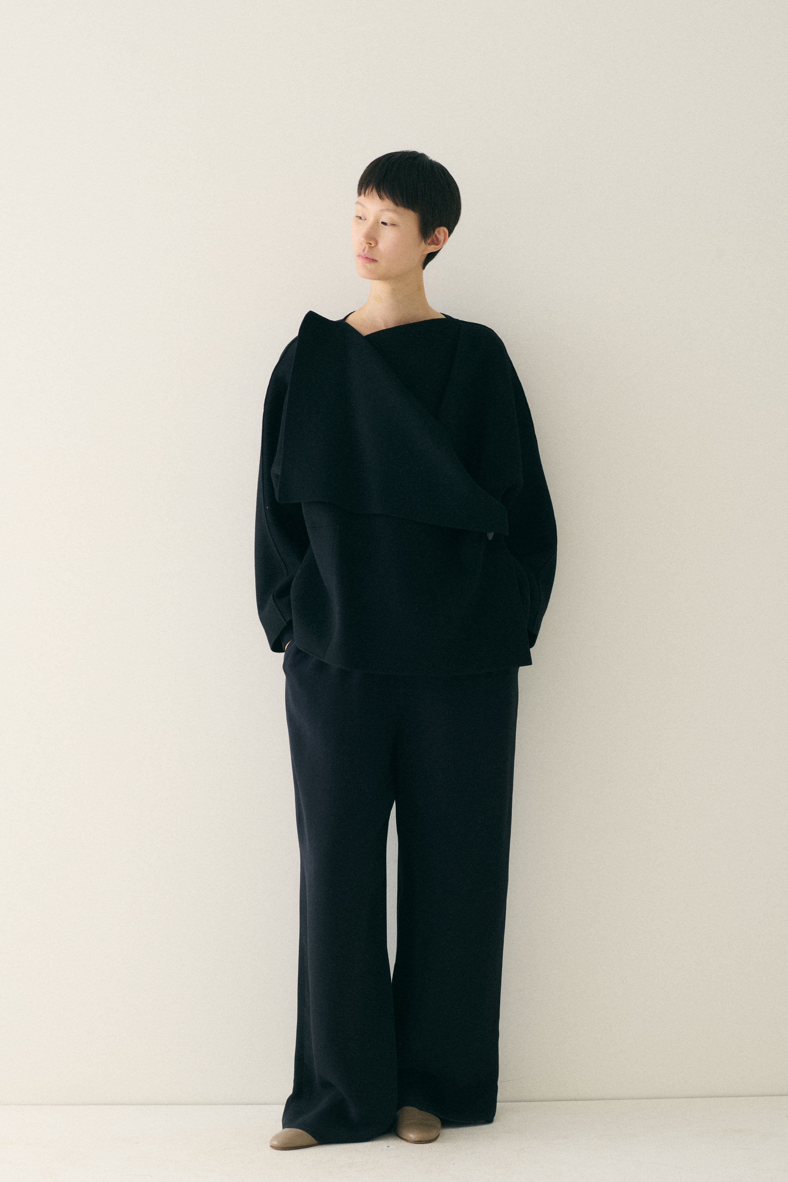 Black Wool Coat - Desert Vintage