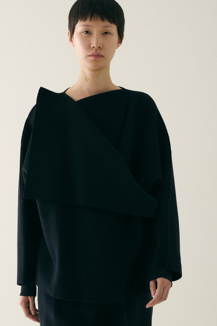 Black Wool Coat - Desert Vintage