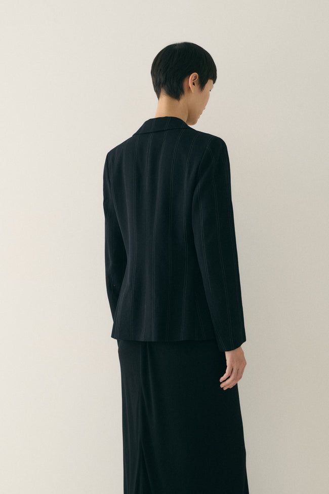 Sonia Speciale Stripe Wool Blazer - Desert Vintage