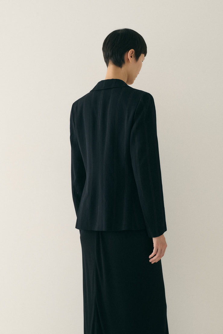 Sonia Speciale Stripe Wool Blazer - Desert Vintage