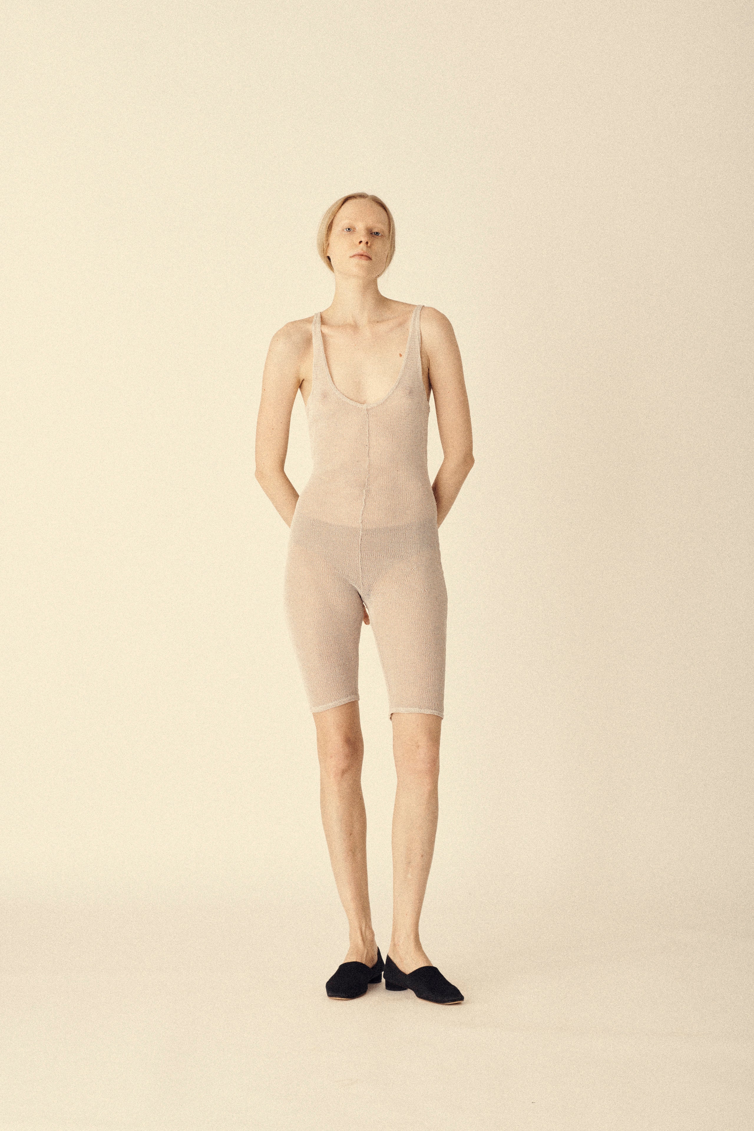 Soft Grey Knit Bodysuit - Desert Vintage