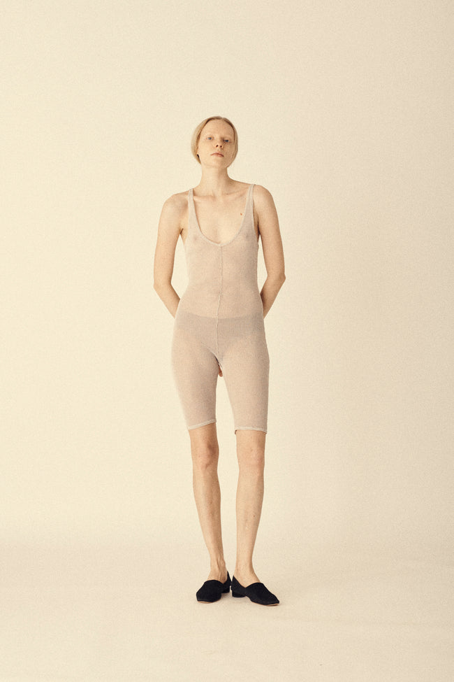 Soft Grey Knit Bodysuit - Desert Vintage