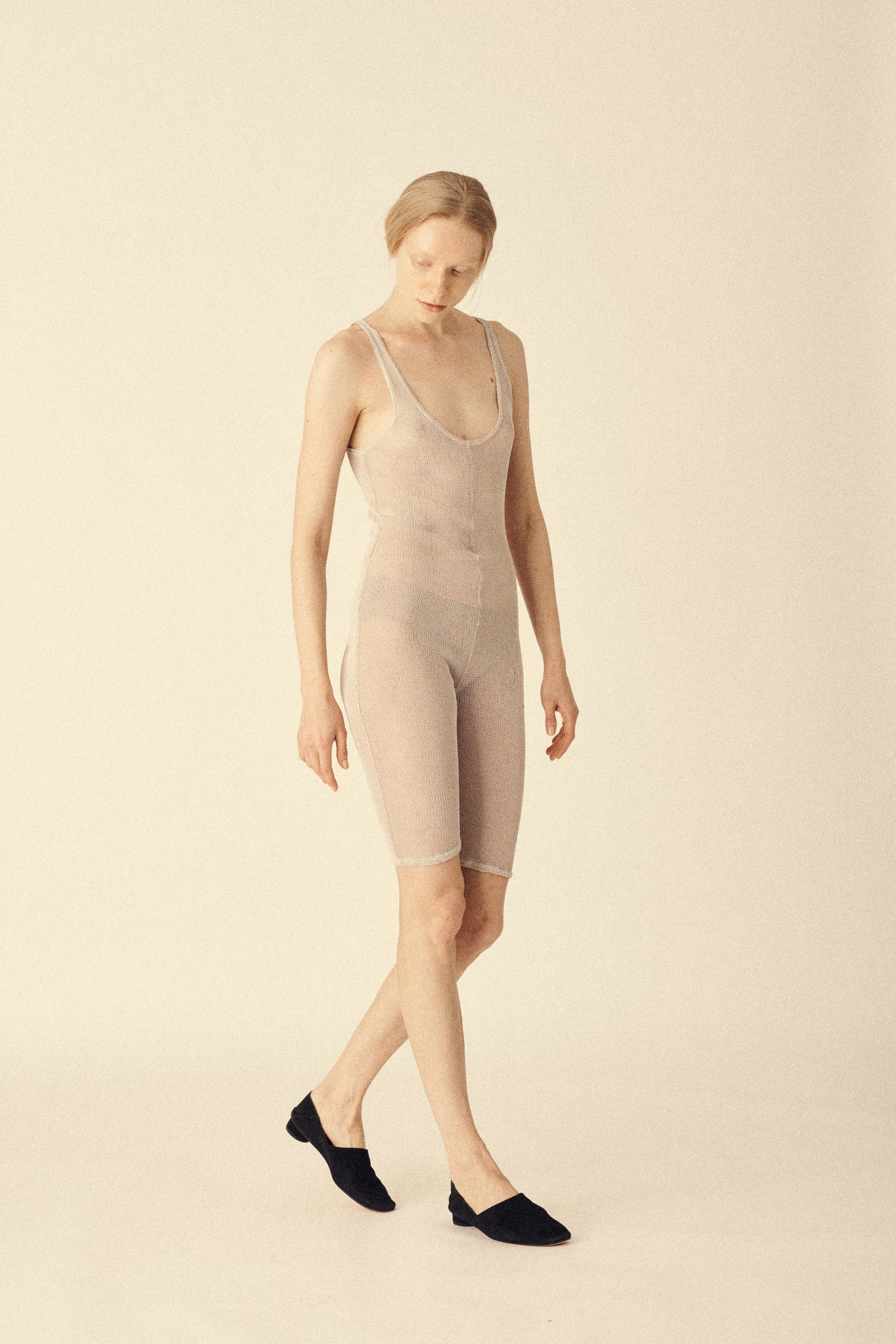 Soft Grey Knit Bodysuit - Desert Vintage