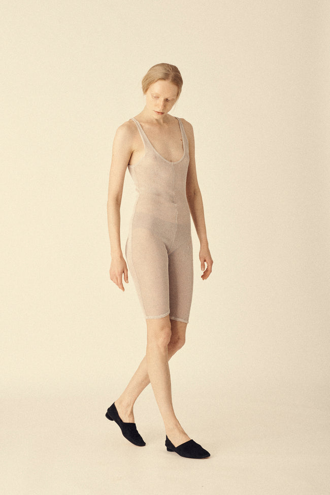 Soft Grey Knit Bodysuit - Desert Vintage