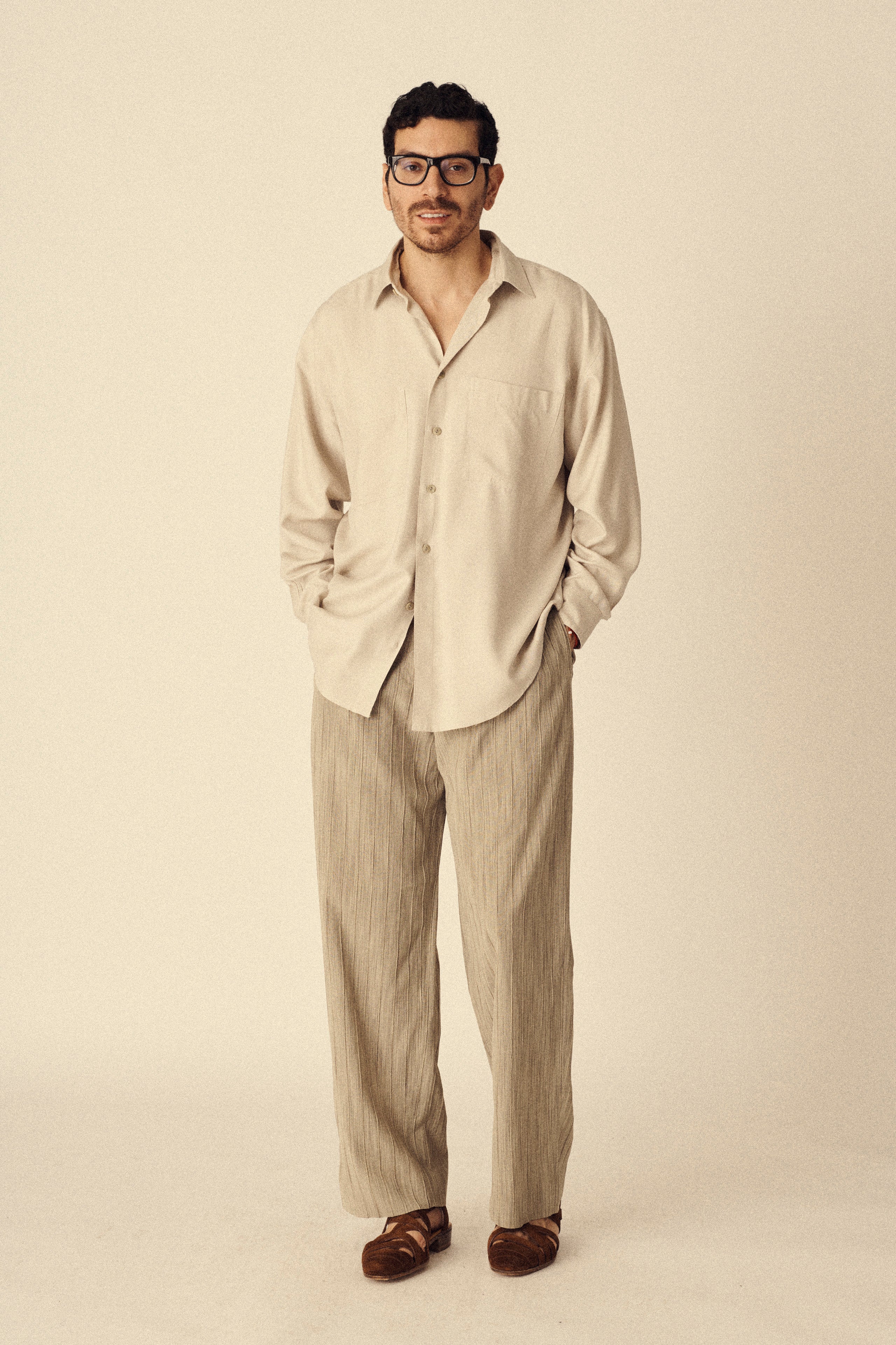 Armani Striped Silk Trousers - Desert Vintage