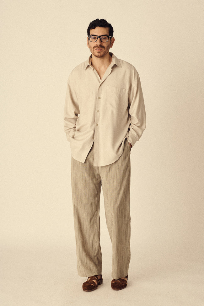Armani Striped Silk Trousers - Desert Vintage
