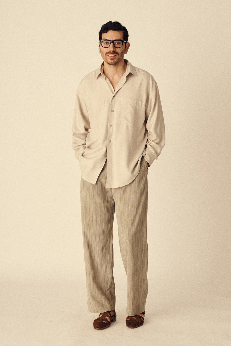Armani Striped Silk Trousers - Desert Vintage