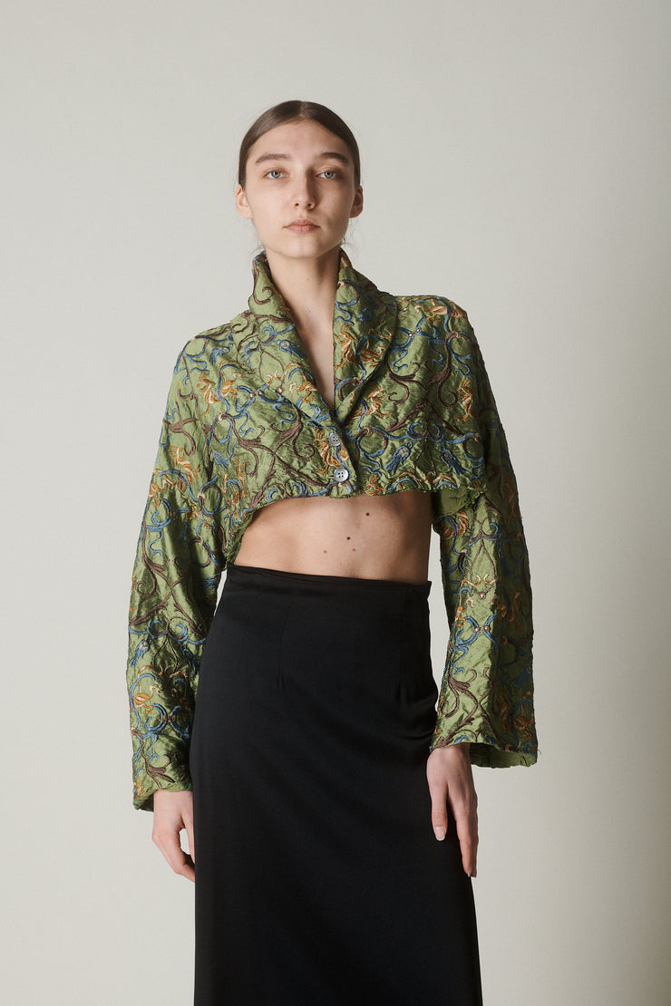 Embroidered Callaghan Cropped Blouse - Desert Vintage