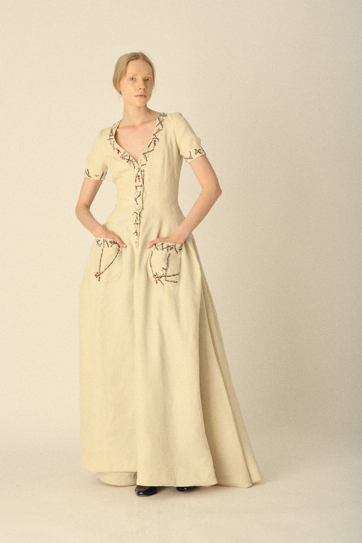 Ted Lapidus Beaded Couture Gown - Desert Vintage