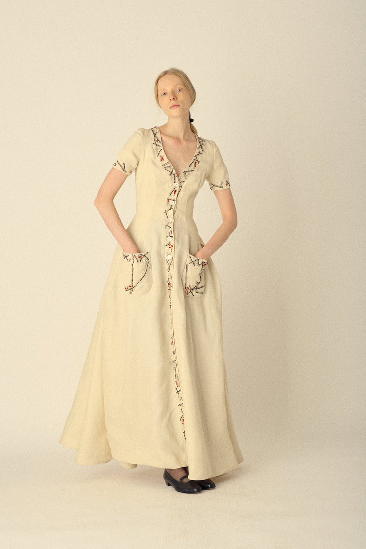 Ted Lapidus Beaded Couture Gown - Desert Vintage