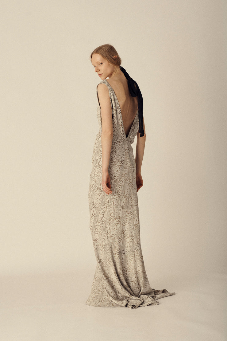 1930s Silver and Ivory Dress - Desert Vintage