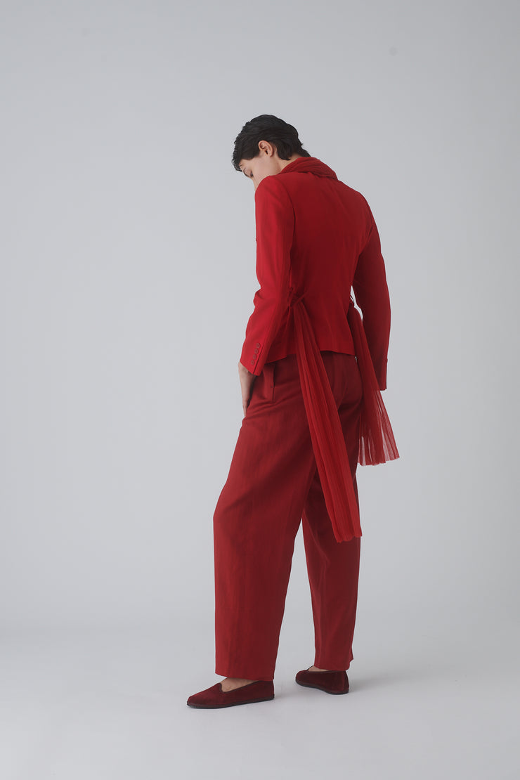 2005 Issey Miyake Fete Crimson Blazer - Desert Vintage