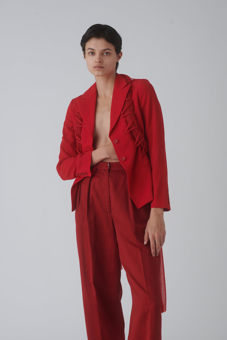 2005 Issey Miyake Fete Crimson Blazer - Desert Vintage