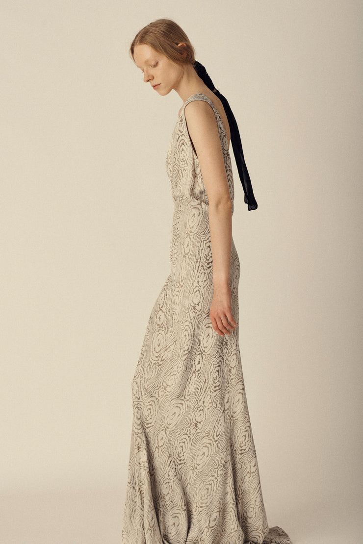 1930s Silver and Ivory Dress - Desert Vintage