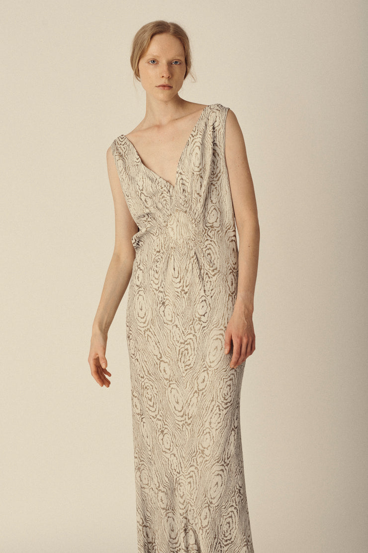 1930s Silver and Ivory Dress - Desert Vintage