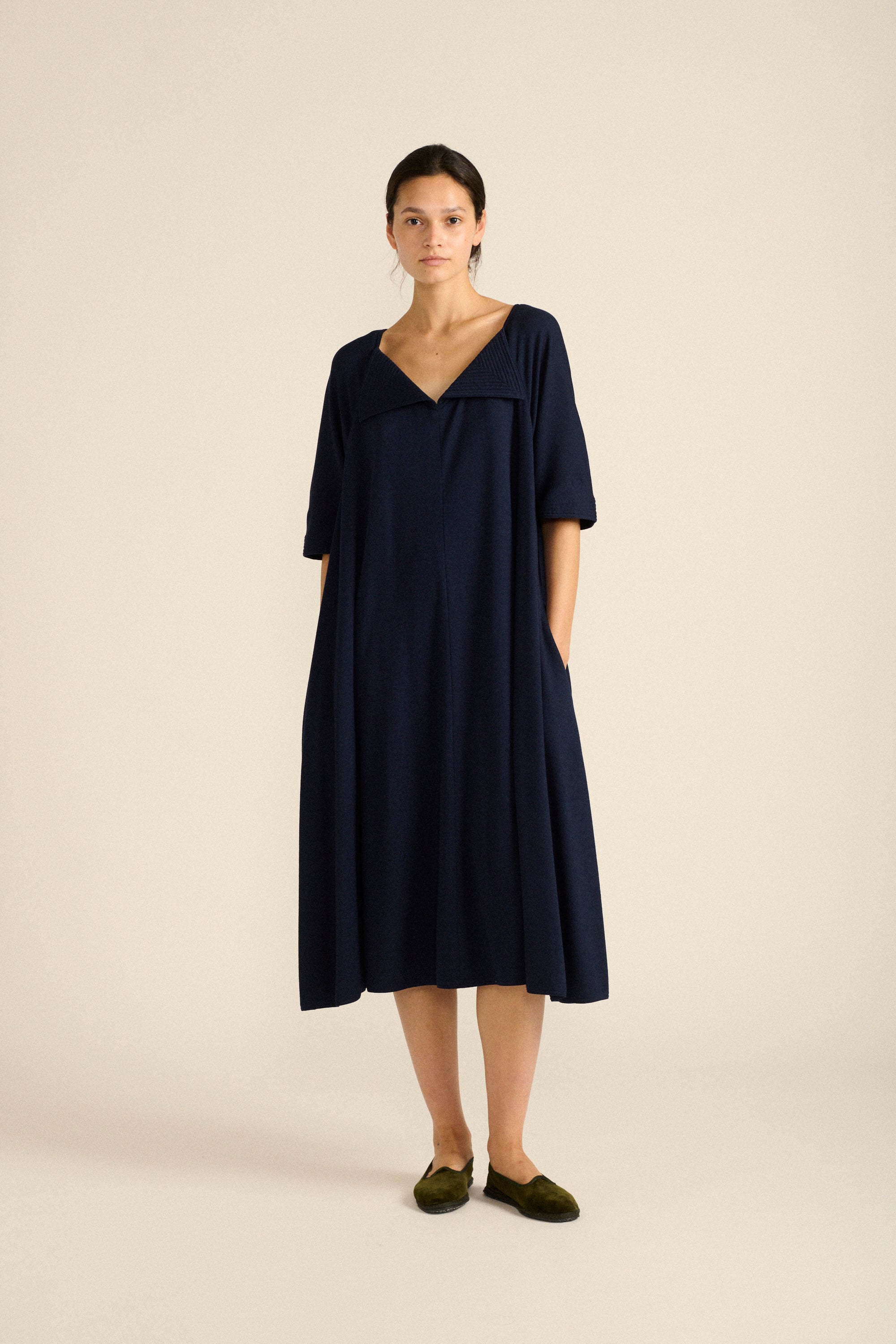 Geoffrey Beene Ink Blue Dress - Desert Vintage