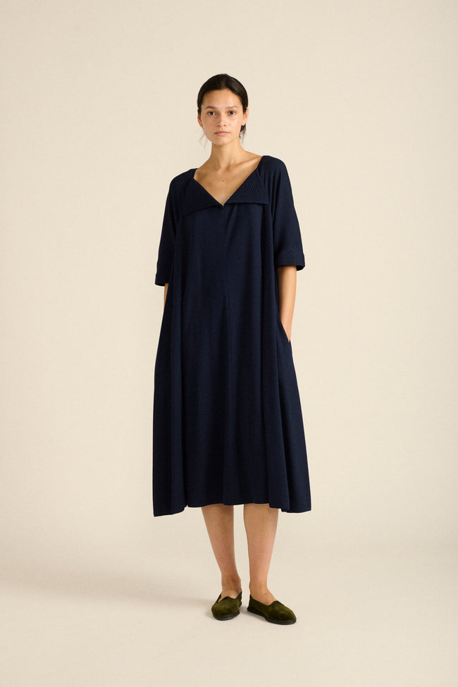 Geoffrey Beene Ink Blue Dress - Desert Vintage