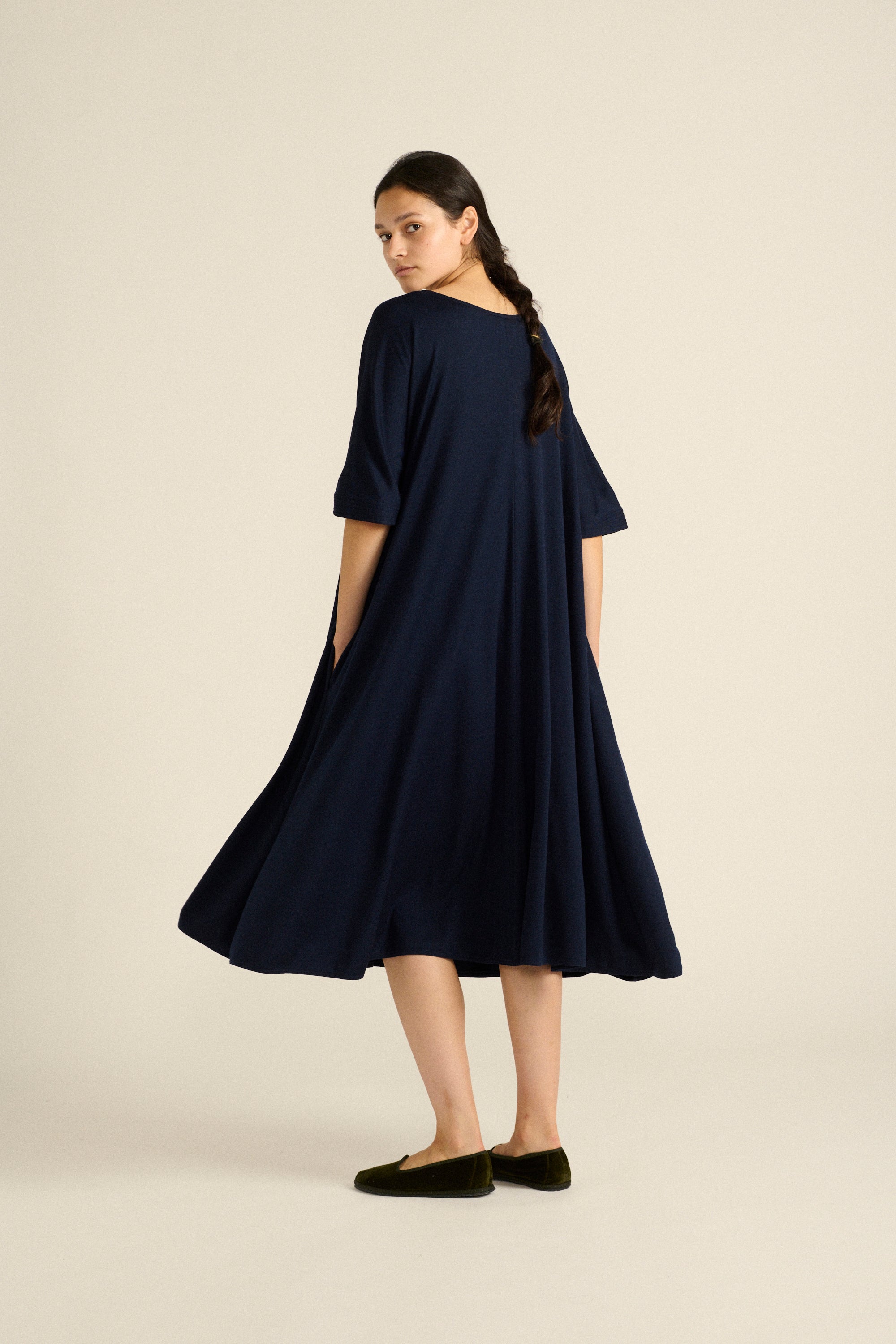 Geoffrey Beene Ink Blue Dress - Desert Vintage