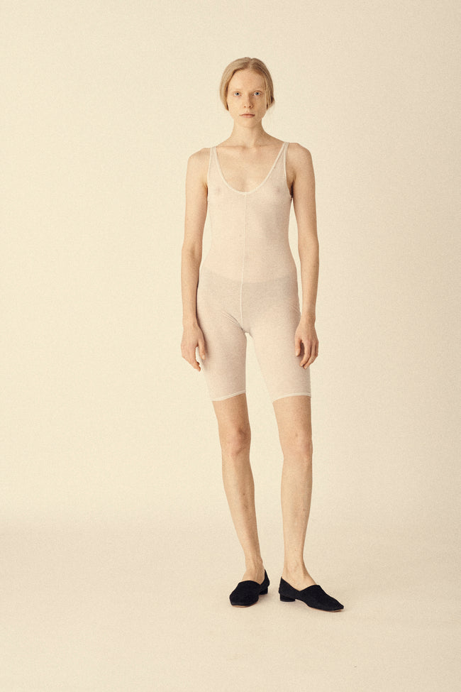 Yeohlee Sheer Cotton Bodysuit - Desert Vintage