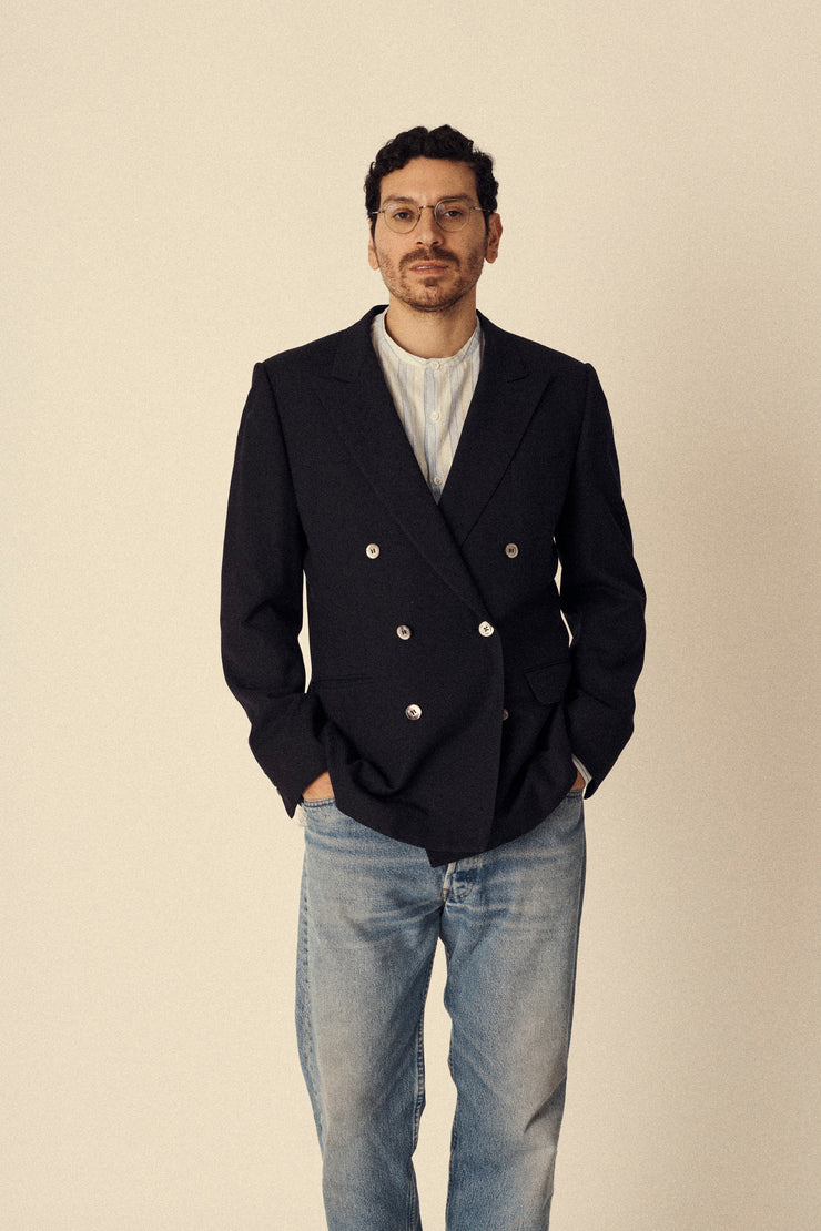 Zegna Double Breasted Wool Jacket - Desert Vintage