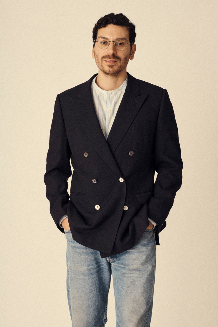 Zegna Double Breasted Wool Jacket - Desert Vintage